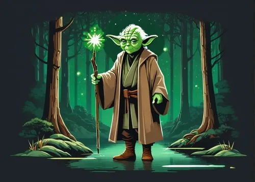 yoda,jedi,patrol,cg artwork,aaa,the wizard,lightsaber,green aurora,aa,cleanup,luke skywalker,star wood,force,clone jesionolistny,spotify icon,vector illustration,wizard,ramsons,monk,green power,Unique,Design,Logo Design