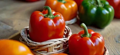 capsicums,italian sweet pepper,red bell peppers,colorful peppers,sweet peppers,capsicum annuum,bellpepper,red bell pepper,hot peppers,spoiled red bell pepper,roma tomatoes,red peppers,bell peppers and