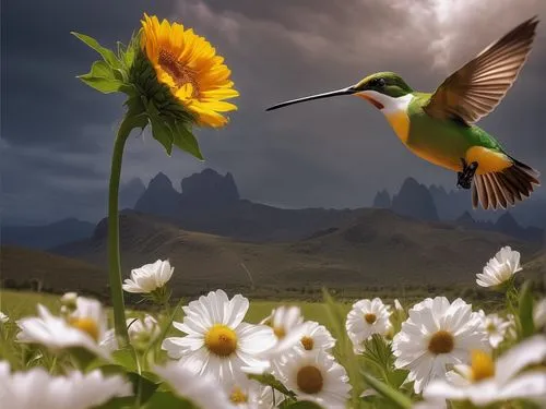 flower and bird illustration,flying dandelions,meadow bird,western meadowlark,bird flower,european bee eater,sunflowers and locusts are together,bee eater,eastern meadowlark,nature bird,bird photograp