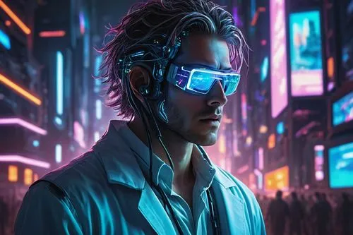 cyberpunk,cyber glasses,futuristic,cyber,electro,3d man,sci fiction illustration,80s,terminator,neon human resources,cybernetics,80's design,sci-fi,sci - fi,scifi,cyberspace,dystopia,matrix,ultraviolet,elektroniki,Art,Classical Oil Painting,Classical Oil Painting 30