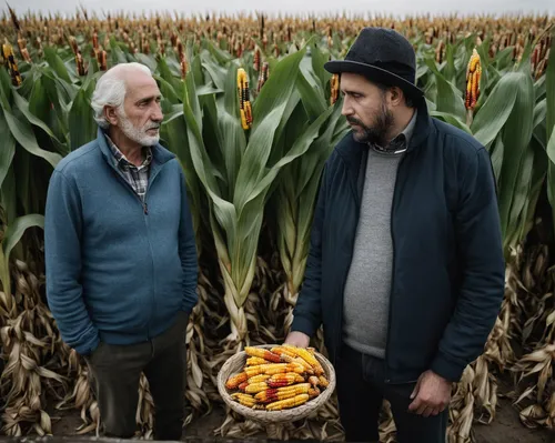 Compose a dialogue between two friends discussing the symbolism and cultural significance of ornamental corn during harvest season.,agroculture,two meters,corn kernels,farmers,kernels,grower romania,w