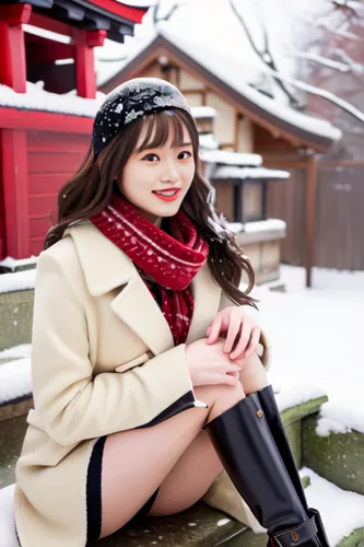 korean village snow,winter background,in the snow,japanese idol,japanese woman,anime japanese clothing,winter clothes,christmas snowy background,in xinjiang,countrygirl,asia girl,snow scene,namsan han