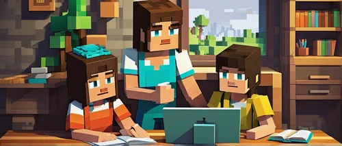 children studying,minecraft,game illustration,villagers,vector people,edit icon,pixelgrafic,flat blogger icon,kids illustration,internet addiction,birch family,pixel art,game addiction,gamers,gamers round,e-book readers,massively multiplayer online role-playing game,gamer,elm family,mobile gaming,Unique,Pixel,Pixel 03