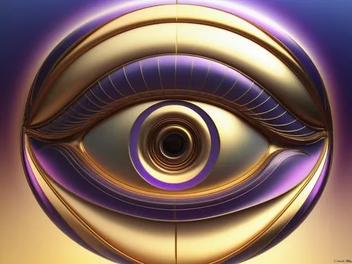 the eye has a gold colored center and purple background,abstract eye,eye,robot eye,cosmic eye,eye ball,ocular,Illustration,Realistic Fantasy,Realistic Fantasy 45