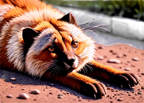 red fox,the red fox,south american gray fox,fuchs,patagonian fox,caracal,sand fox,redfox,north american raccoon,desert fox,ringtail,raccoon,racoon,coati,a fox,vulpes vulpes,vulpes,feral cat,felidae,foxman,Illustration,American Style,American Style 13