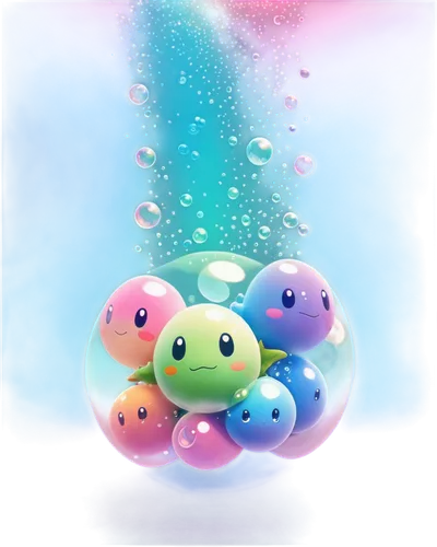 bath balls,water balloons,bath ball,dango,water balloon,colored eggs,three-lobed slime,small bubbles,bubble mist,liquid bubble,colorful eggs,bubbles,air bubbles,kawaii frogs,wet water pearls,water bomb,rainbow color balloons,rainbow background,water pearls,gumdrops,Unique,Pixel,Pixel 02