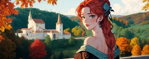 autumn background,oktoberfest background,merida,princess anna,fairy tale character,wallachia