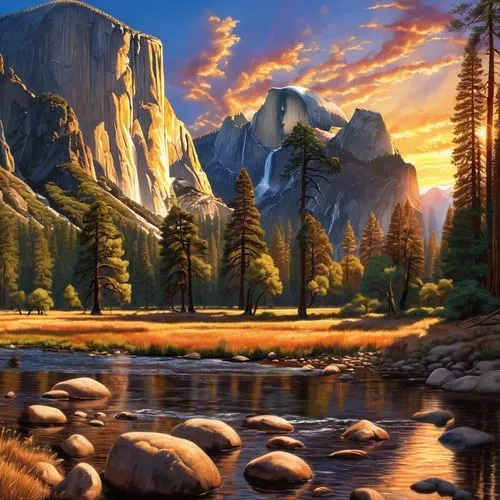 landscape background,yosemite park,yosemite,mountain landscape,salt meadow landscape,mountain scene,beautiful landscape,nature landscape,mountainous landscape,background view nature,landscapes beautiful,fantasy landscape,landscape nature,mountain sunrise,natural landscape,half dome,yosemite valley,autumn mountains,meadow landscape,mountain range,Conceptual Art,Fantasy,Fantasy 27