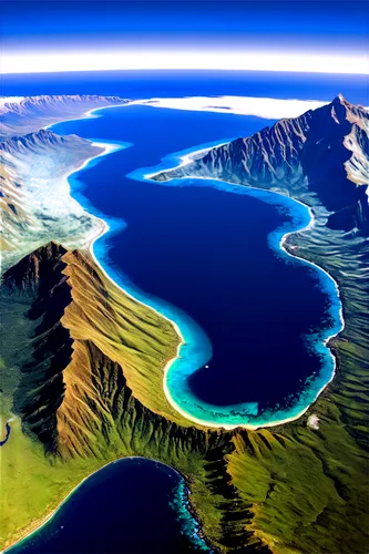 manasarovar,mansarovar,taiaroa,lake baikal,vlei,laguna verde,banks peninsula,south island,kaikoura,tararua,westfjords,baikal lake,aotearoa,aleutian,river delta,tarawera,transkei,zealandia,lago federa,relief map,Illustration,Retro,Retro 14