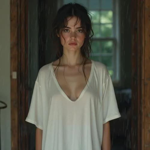 kurylenko,cotton top,bellucci,collarbones,white shirt,undershirt