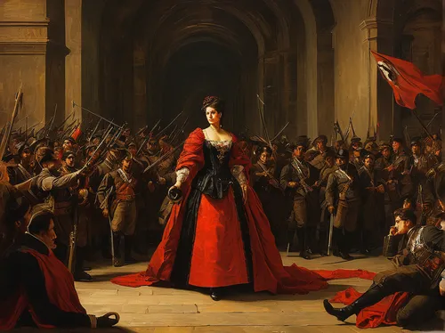 joan of arc,brazilian monarchy,imperial coat,the ruler,the order of the fields,girl in a historic way,victoria,monarchy,orders of the russian empire,red coat,the order of cistercians,louvre,lady in red,imperial period regarding,day of the victory,the sea of red,prussian,french digital background,red banner,queen anne,Art,Classical Oil Painting,Classical Oil Painting 09