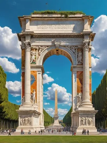 arc de triomphe,triumphal arch,constantine arch,arch of constantine,arch of constantine and colosseum,vittoriano,ancient roman architecture,champ de mars,ancient rome,trocadero,monument to vittorio emanuele,caracalla,rome 2,french digital background,paris,paris clip art,neoclassical,rome,roma capitale,palais de chaillot,Illustration,Black and White,Black and White 25