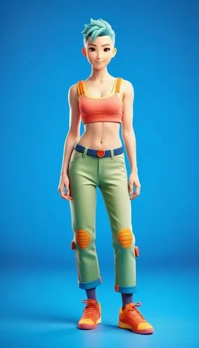 bulma,3d figure,nel,mini figuka,3d model,game figure,Unique,3D,3D Character