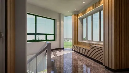 hallway space,hallway,daylighting,foyer,entryway,penthouses,entryways,paneling,glass wall,breezeway,interior modern design,tugendhat,contemporary decor,mudroom,corridor,entranceway,electrochromic,wainscoting,block balcony,passivhaus