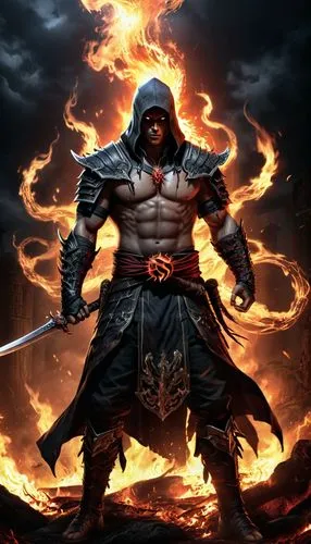 balrog,surtur,darkseid,berserker,aegon,fire background,azrael,baldur,uruk,raziel,dominador,thunderer,hyborian,chulainn,warlord,executioner,surtr,firebrand,malazan,darksiders,Conceptual Art,Fantasy,Fantasy 27