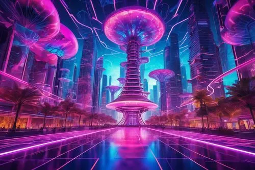 futuristic landscape,fantasy city,electric tower,cyberworld,electric arc,technosphere,imaginationland,arcology,cyberia,interdimensional,futuristic,cybercity,wormhole,shambhala,wonderlands,teleporters,futurist,alien world,fantasy world,mothership,Conceptual Art,Oil color,Oil Color 23