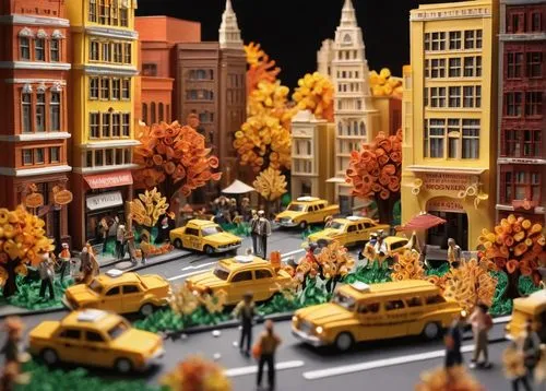 miniland,moc chau hill,lego city,diorama,micropolis,fall foliage,fall landscape,henryville,autumn scenery,autumn background,tilt shift,toytown,lego background,paper art,yellow taxi,golden october,city scape,autumn day,autumn landscape,autumn frame,Unique,Paper Cuts,Paper Cuts 09