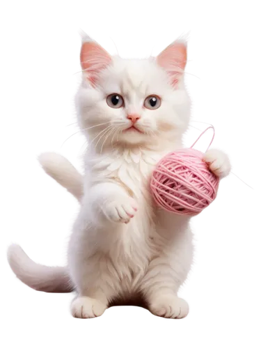 ball of yarn,pink cat,kittenish,doll cat,cute cat,yarn,knitter,to knit,yarn balls,knitting,snowbell,marshmallow,white cat,macaroon,scottish fold,mew,blossom kitten,pink macaroons,pink background,kittu,Illustration,Realistic Fantasy,Realistic Fantasy 26