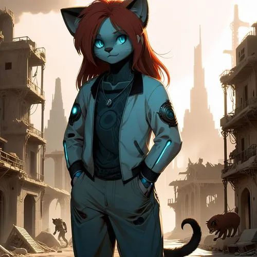 stray cat,feral,anthro,karnak,tirona,red cat,Conceptual Art,Sci-Fi,Sci-Fi 17