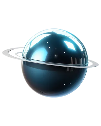 Spherical shape, reflective surface, metallic material, shiny texture, detailed highlights, 3D rendering, futuristic design, space-themed, floating in mid-air, soft focus, bokeh effect, panoramic view