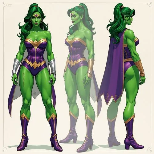 gamora,namorita,eldena,shego,starfire,deadly nightshade,Unique,Design,Character Design