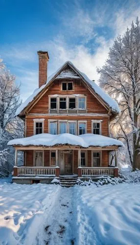 winter house,new england style house,snow house,country house,old house,beautiful home,Photography,General,Realistic