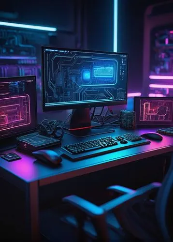 cyberscene,computer room,computerized,cyberpunk,3d render,computer workstation,cyberia,cyber,computec,desk,computer graphic,computer,cyberpatrol,computerize,cyberview,cybertown,cyberarts,terminals,80's design,cyberworld,Illustration,Japanese style,Japanese Style 13