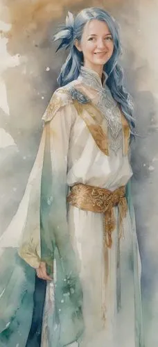 thingol,galadriel,the snow queen,noldor,azura,suit of the snow maiden,margaery,white rose snow queen,mervat,daenerys,margairaz,sindarin,winterblueher,celeborn,sanxia,arwen,kunqu,kahlan,katara,amihan,Digital Art,Watercolor