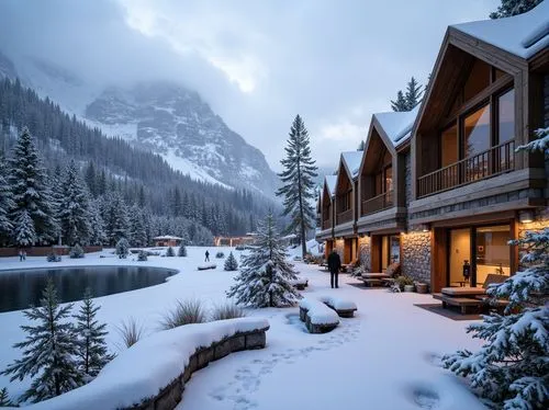 house in the mountains,house in mountains,the cabin in the mountains,chalet,snowy landscape,winter house,winter wonderland,emerald lake,snowed in,beautiful home,lake louise,alpine style,snow landscape,snow house,mountain huts,snowy mountains,christmas landscape,avalanche protection,snow shelter,nestled