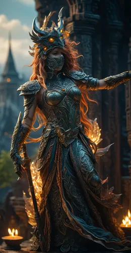 garuda,the enchantress,firedancer,female warrior,huntress,mara,symetra,kadala,4k wallpaper,bronze horseman,fantasia,fantasy warrior,fire background,samara,norse,sorceress,flame spirit,viking,yuvarlak,dancing flames,Photography,General,Fantasy