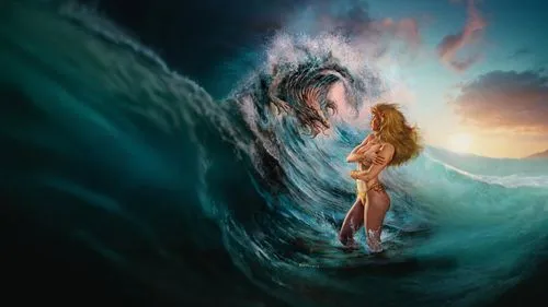 mermaid background,god of the sea,siren,water nymph,believe in mermaids,sirens,merfolk,poseidon,photo manipulation,the people in the sea,tidal wave,photomanipulation,sea god,rusalka,moana,fire and water,fantasy picture,let's be mermaids,submerged,mermaid