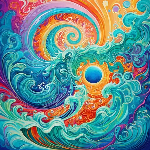 Write a poem about the delicate seafoam color, symbolizing peace and tranquility.,colorful spiral,coral swirl,swirling,rainbow waves,swirls,mantra om,swirl,psychedelic art,vortex,waves circles,chakra,