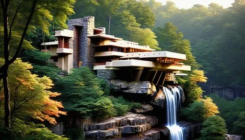 fallingwater,rivendell,house in mountains,wudang,tree house hotel,bastei,house in the forest,house in the mountains,forest house,cascada,treehouses,tigers nest,tower fall,walhalla,shambhala,borjomi,monasteries,svizzera,asian architecture,sanatoriums,Art,Classical Oil Painting,Classical Oil Painting 28