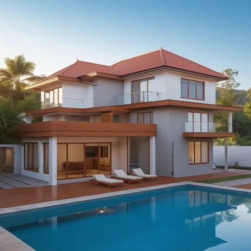 an exterior s of a house showing pool and decking,umhlanga,modern house,fresnaye,pool house,holiday villa,tropical house,Photography,General,Realistic