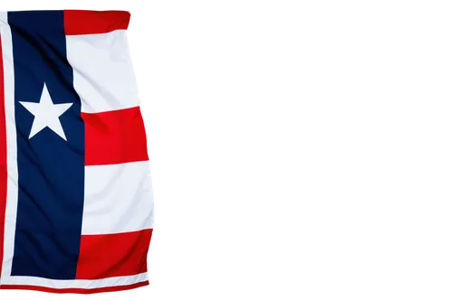 Texas state flag, waving in wind, horizontal stripes, white star in blue rectangle, red and white vertical stripes, cotton fabric texture, natural lighting, 3/4 composition, shallow depth of field, wa