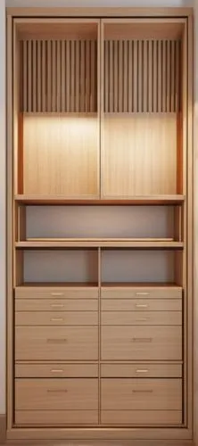 A tall shoe cabinet with elegant design and two tone color. it has a ventilated grill pattern on top cut into its door in a modern design,a wooden cabinet with drawers on both sides,storage cabinet,hi