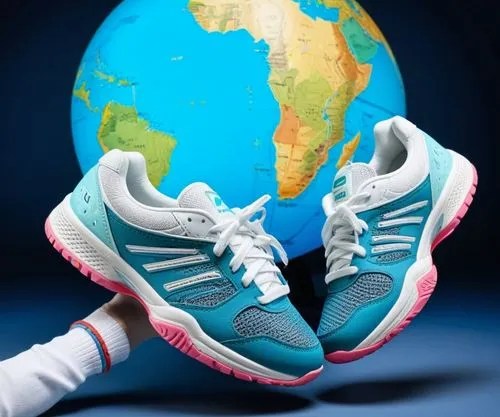 a person with sneakers that are attached to a ball,saucony,internationalist,running shoe,globecast,running shoes,globescan