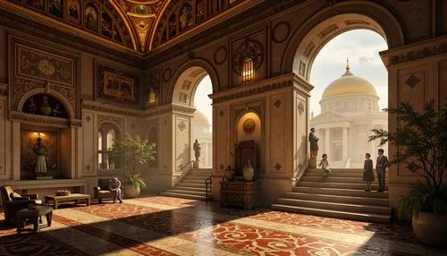 theed,sapienza,ornate room,marble palace,cochere,grandeur,the cairo,rome 2,dishonored,the palace,neoclassical,naboo,hallway,chhatris,corridor,entrance hall,neoclassic,cloistered,hermitage,sacristy