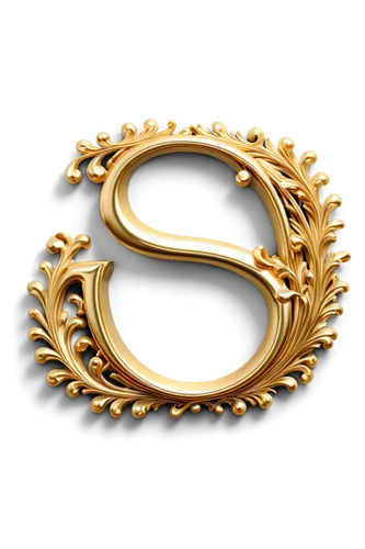 Golden alphabet letter G, metallic material, reflective surface, modern font, uppercase, 3D rendering, soft focus, white background, central composition, softbox lighting.,the letter s is made of gold