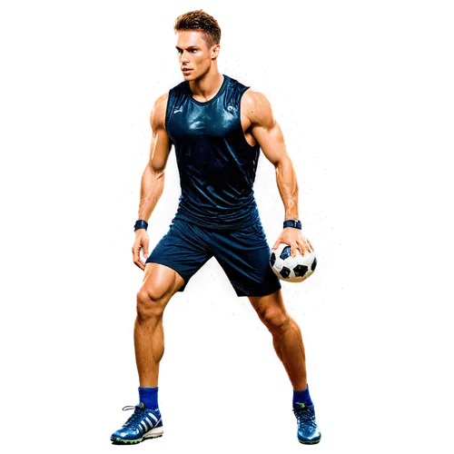 Stadium scene, nighttime, bright floodlights, athletic track, soccer ball, sports equipment, muscular male athlete, dynamic pose, sweat droplets, ripped muscles, intense facial expression, Nike sports