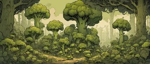 swampy landscape,old-growth forest,green forest,forests,elven forest,tree grove,cartoon forest,forest road,the forest,forest path,the forests,forest,tree canopy,mushroom landscape,forest glade,forest floor,fairy forest,deciduous forest,druid grove,forest tree,Illustration,Children,Children 04