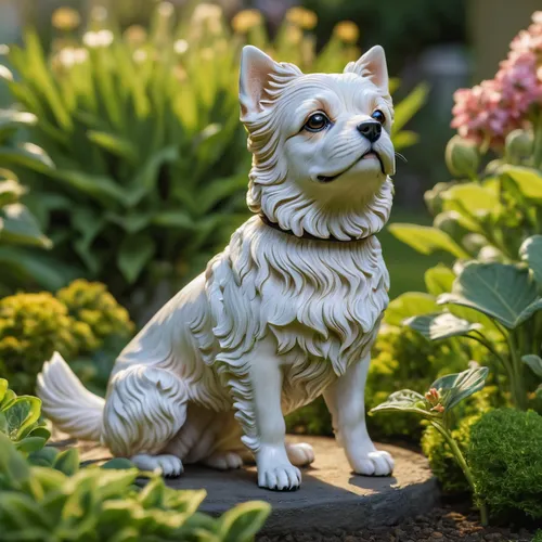 lawn ornament,garden ornament,japanese terrier,garden decoration,chinese imperial dog,garden decor,white tiger,japanese garden ornament,west highland white terrier,white bengal tiger,a tiger,akita inu,english white terrier,french bulldog,the french bulldog,tibet terrier,garden statues,animal figure,garden sculpture,teddy roosevelt terrier,Photography,General,Natural