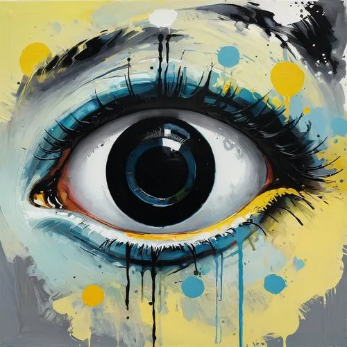 abstract eye,eye,yellow eye,eye ball,eyeball,women's eyes,Conceptual Art,Oil color,Oil Color 02