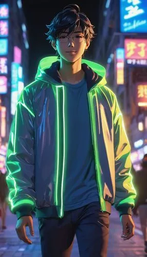 joji,neon,neon light,neon lights,akira,cyber glasses,cyberpunk,oikawa,neon colors,tetsuo,neons,kawamori,neon ghosts,futuristic,neon arrows,neon human resources,neo,kaneda,zhu,johjima,Illustration,Japanese style,Japanese Style 19