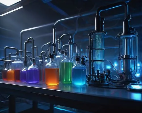 chemical laboratory,laboratory,laboratory information,science education,laboratory flask,potions,reagents,lab,fluorescent dye,chemist,chemical engineer,laboratory equipment,erlenmeyer flask,formula lab,distillation,scientific instrument,chemistry,chemical substance,chemical compound,oxidizing agent,Conceptual Art,Sci-Fi,Sci-Fi 16