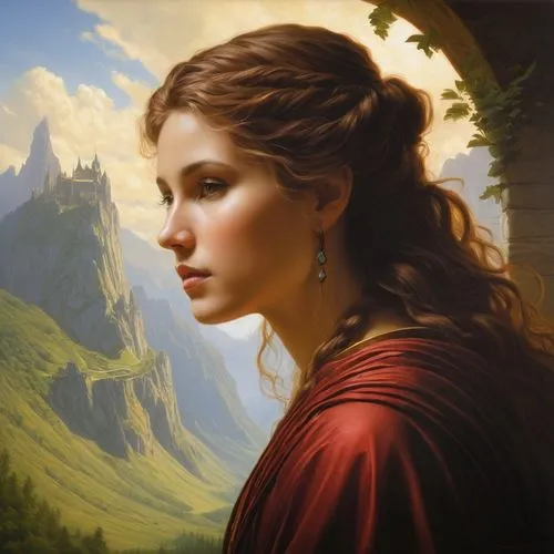 fantasy portrait,padme,galadriel,leia,reynir,kassandra,Conceptual Art,Fantasy,Fantasy 28