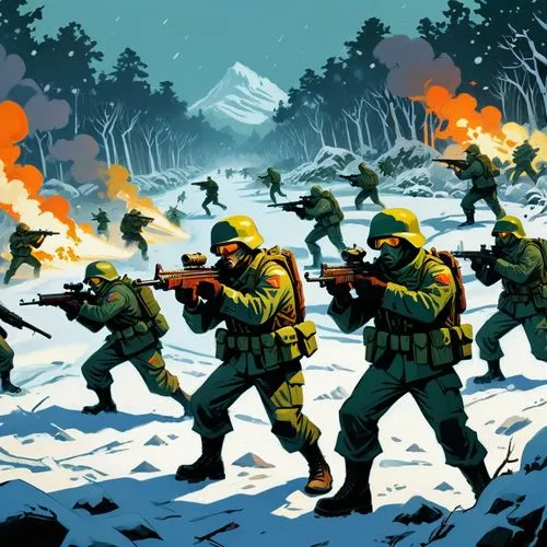 commandos,guerillas,spetsnaz,nva,patrol,soldaten,Illustration,American Style,American Style 09