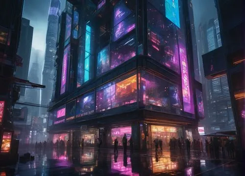 cybercity,glass building,vdara,metropolis,cyberpunk,hypermodern,galleria,city corner,skyscraper,glass pyramid,electric tower,fantasy city,futuristic art museum,kowloon,sky space concept,the skyscraper,shanghai,shinjuku,guangzhou,cybertown,Photography,Artistic Photography,Artistic Photography 02