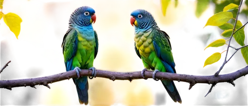 colorful parakeet, small bird, green feathers, yellow belly, blue wings, cute beak, bright eyes, perched, sitting, looking around, natural habitat, branch, leaves, morning sunlight, soft focus, shallo