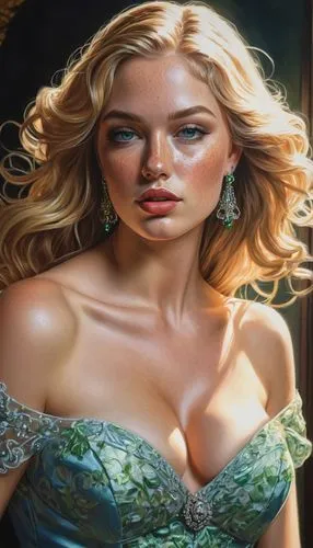 celtic woman,fantasy art,blonde woman,photorealist,world digital painting,art painting,Conceptual Art,Daily,Daily 01